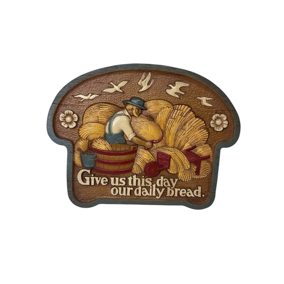 Burwood Other - 1986 Burwood Products USA Give Us This‎ Day Our Daily Bread Wall Art Hanging